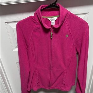 Lilly Pulitzer Fleece Zip Up Jacket - Vibrant Pink size M